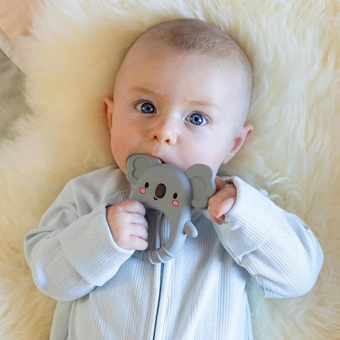 Tiger Tribe Silicone Teether Koala Soft BPA-Free Teething Relief Sensory Toy for Infants Newborns 0-18 Months