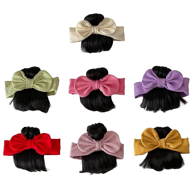 Lovely Bowknot Wigs for Baby Girls Toddler Fashion Headband Newborn, Off-White