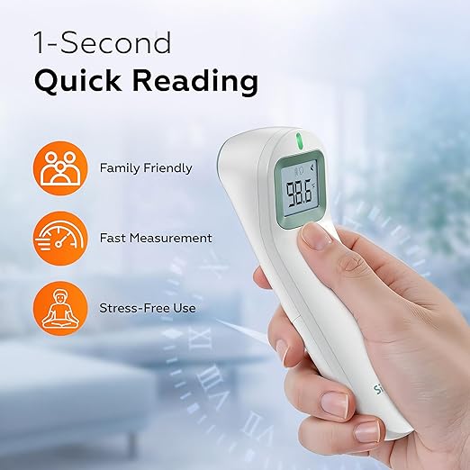 Baby Thermometer, FDA 510(k) Cleared Infrared Thermometer for Kids Adults Infants, Baby Essentials, Forehead Thermometer Non Contact, 2-in-1 Forehead & Object, Temperature Gun (FC-IR206)