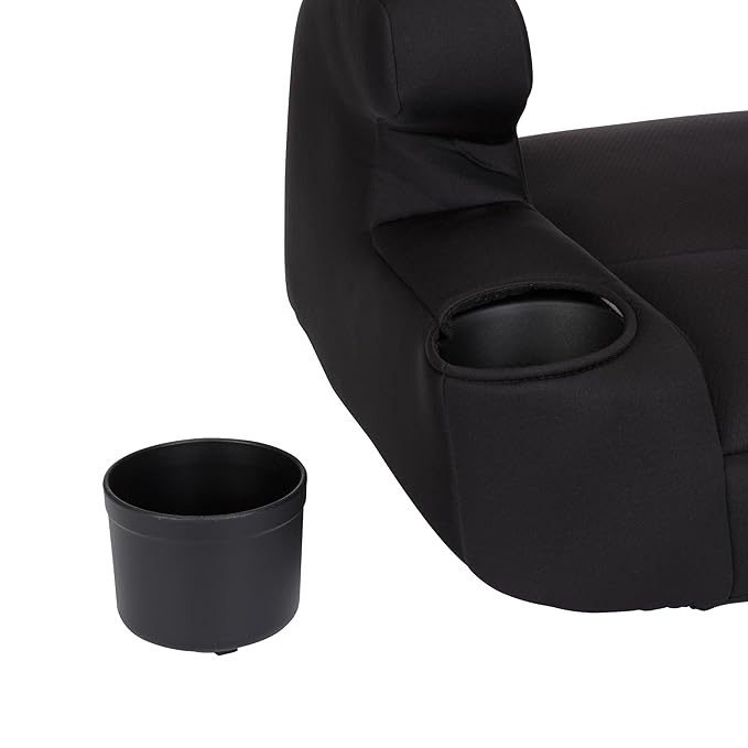 Safety 1st Comfort Ride Lite Booster Car Seat, 2-Pack, Lightweight Backless Booster Seat, Machine Washable, Dishwasher Safe Cup Holders, USA-Made, Fits Kids 40-100 lbs, 43.4-57", Pure Black
