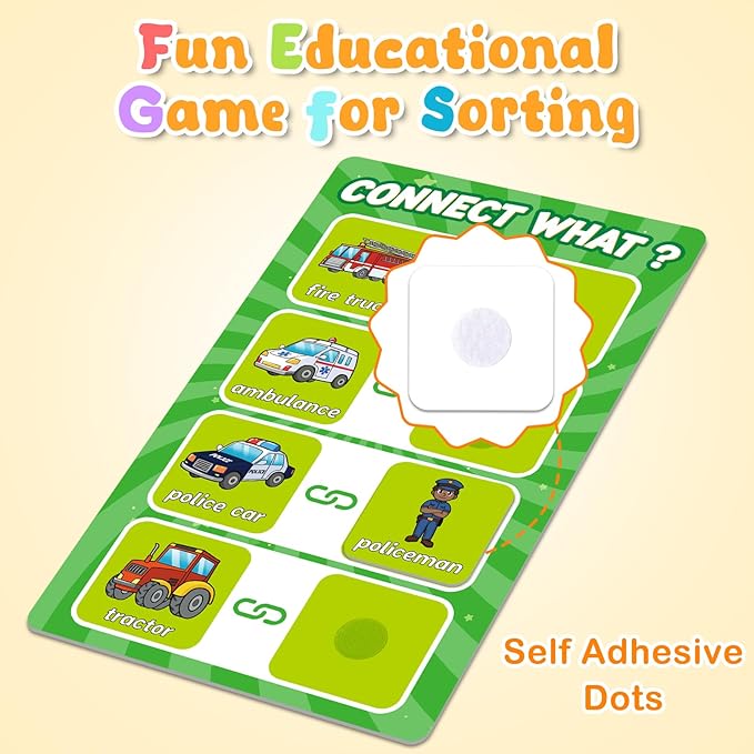 Broytain Match Card & Sort Game Set for Toddlers,Montessori Game for Kids Educational Fine Motor Skills,Speech Therapy Toys,Preschool Kindergarten Learning Activities,Sorting Toys for Toddlers 3-5