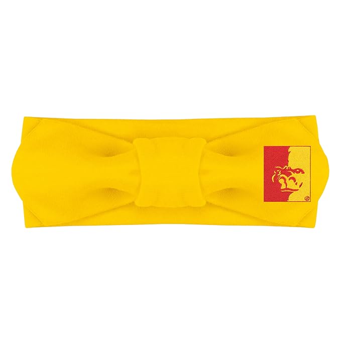 Creative Knitwear Pittsburg State Gorillas Infant Girls Gold Solid Hair Knot Headband Embroidered Logo - Size Newborn - 4T
