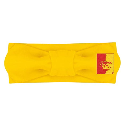 Creative Knitwear Pittsburg State Gorillas Infant Girls Gold Solid Hair Knot Headband Embroidered Logo - Size Newborn - 4T