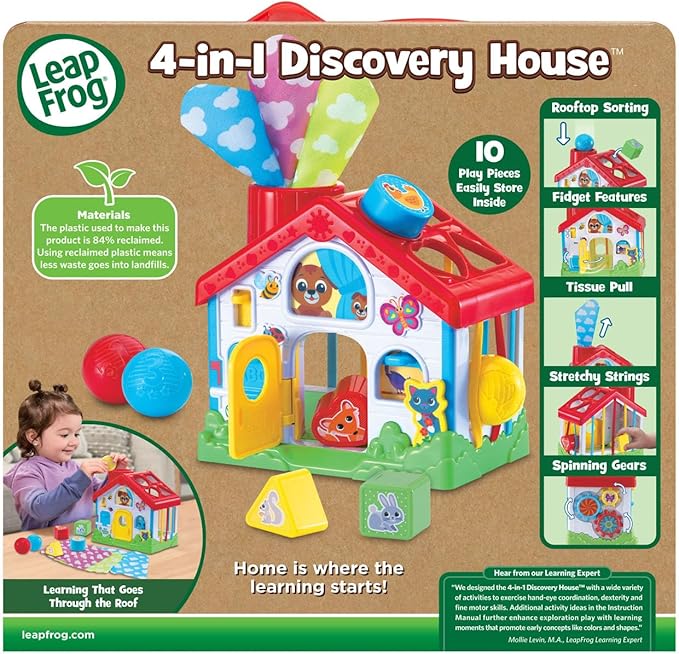 LeapFrog 4-in-1 Discovery House, Hands-On Infant Busy Toy