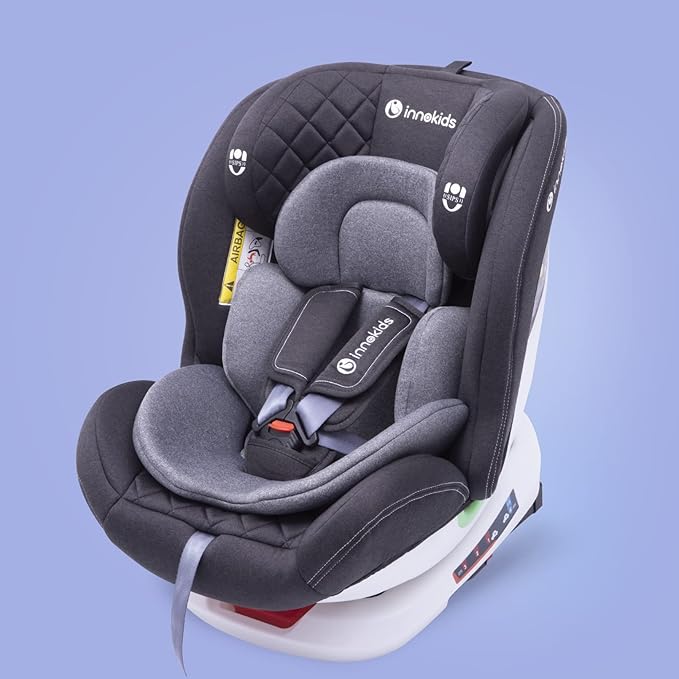Innokids Infant to Toddler Head and Body Support Pillow, Infant Car Seat Insert Cushion Pad, Headrest with Adjustable Height, Perfect for Baby Car Seats, Strollers, Carriers (Gray)