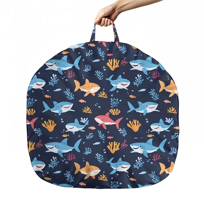 Newborn Lounger Cover, Breathable Newborn Lounger Pillow Cover Soft Lounger Cover for Boys Girls Removable Infant Nest Pillow Slipcover Infant Lounger Cover Shark Design