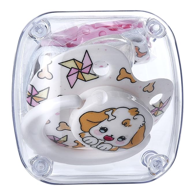 Cute Adult Size Pacifier: Big Shield Paci for Anxiety with Case - Puppy Soft Silicone Large Nipple for Sleep - Binky for Autism