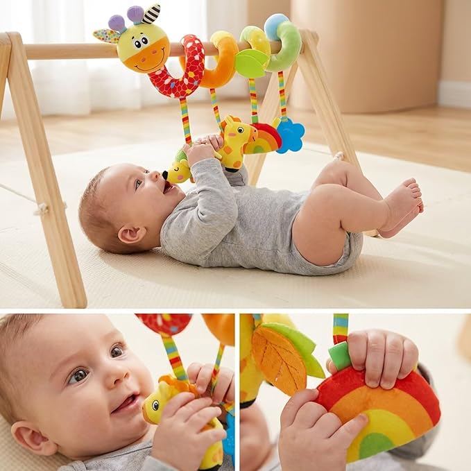 Multi-Use Baby Spiral Activity Toy – Spiral carseat Toy for Car Seat, Stroller,Play Gym, Keeps Baby Quiet, Easy Travel Solution