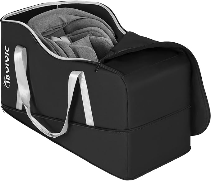 IBVIVIC Car Seat Travel Bag Compatible with UPPAbaby Aria and Mesa, Infant Car Seat Travel Bag Car Seat Cover for Travel (Black)