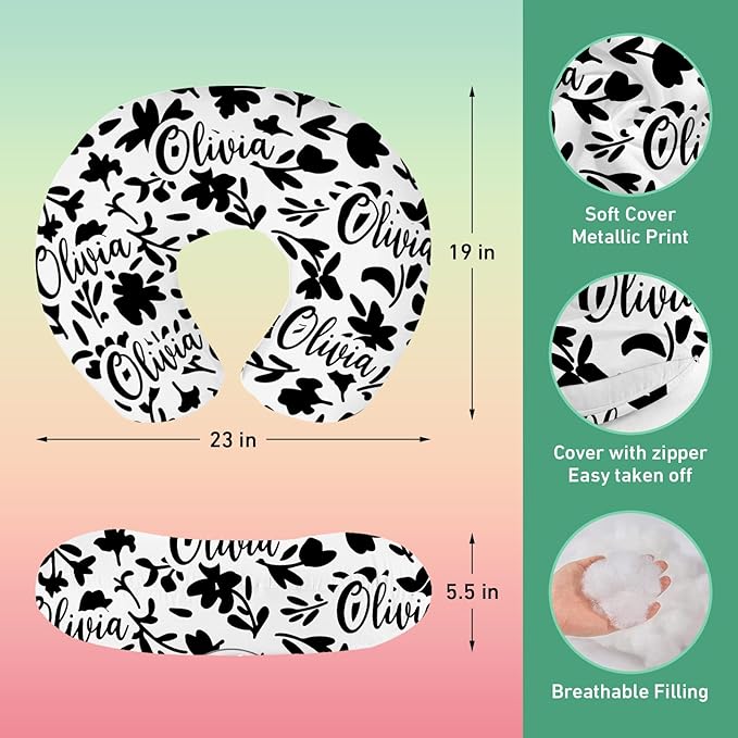 Custom Car Seat Covers for Babies - Breathable Baby Car Seat Cover for Girls Boys, Kick-Proof Newborn Carrier Canopy Stretchy Stroller Cover for 4 Seasons Black Flower Pattern