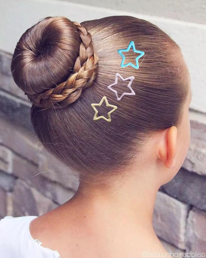 Snap Hair clips hair style accessories kits for girl women ballet dance U shaped hair pins Bobby clips,42pcs (Brown, 2 inch kit)
