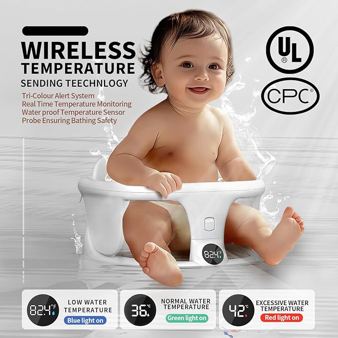 Baby Bath seat for Babies Sitting up Infant Bath tub Portable sit up Seats Bathing Chair Newborn Essentials Toddler Must Haves 0-12 Months Bathtub Sink Bather Sitting Shower Support Travel Ring