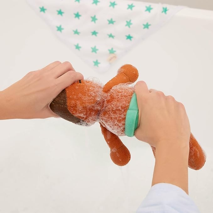 LullaBaby – 14-Inch Bath Doll – Olive Skintone & Light Brown Hair Baby Boy Doll with Accessories – Soft Plush Body – Real Water Play – Tub Toy – Kids Ages 2+