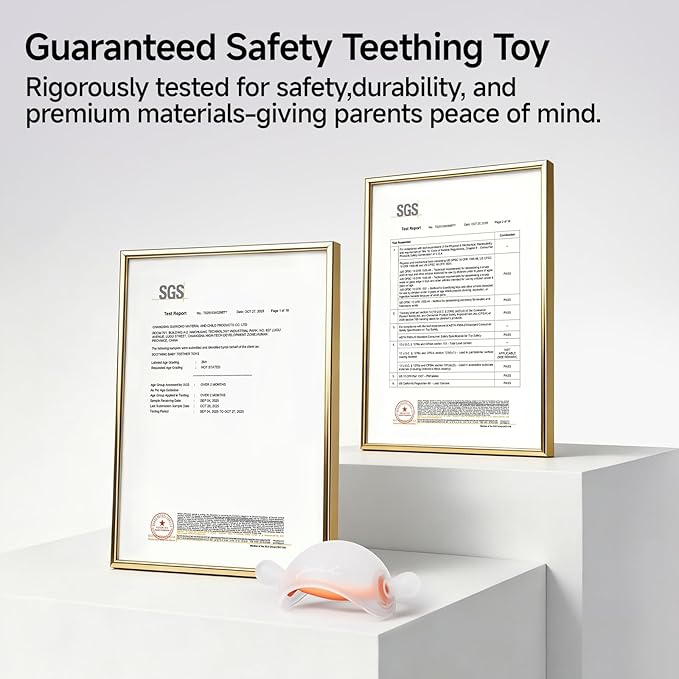Garkoko Baby Teething Toys for Teething Relief, Silicone No-Drop Baby Teether Toys for 3-6 & 6-18 Months, BPA-Free Infant Chew Toy