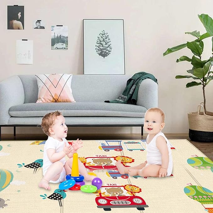 Kids Playmats Educational Area Rugs,Kids Mat Carpet,Kid Rugs Playroom Rug Mat with Colorful Pattern,Playtime Collection Mat,Playmat Educational Rug Mat for Kids Playroom Bedroom
