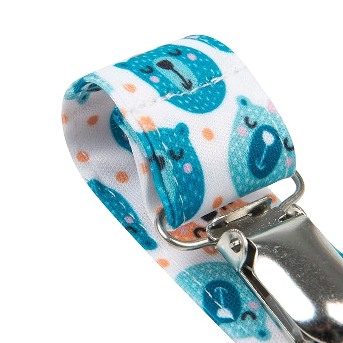 babygoal Baby Animal Pacifier Clips, 6 Pack Pacifier Holder Clip for Baby Boys and Girls Fits Most Pacifiers and Binkies