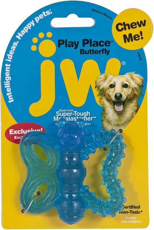 JW Pet Playplace Butterfly Teether, Multicolor