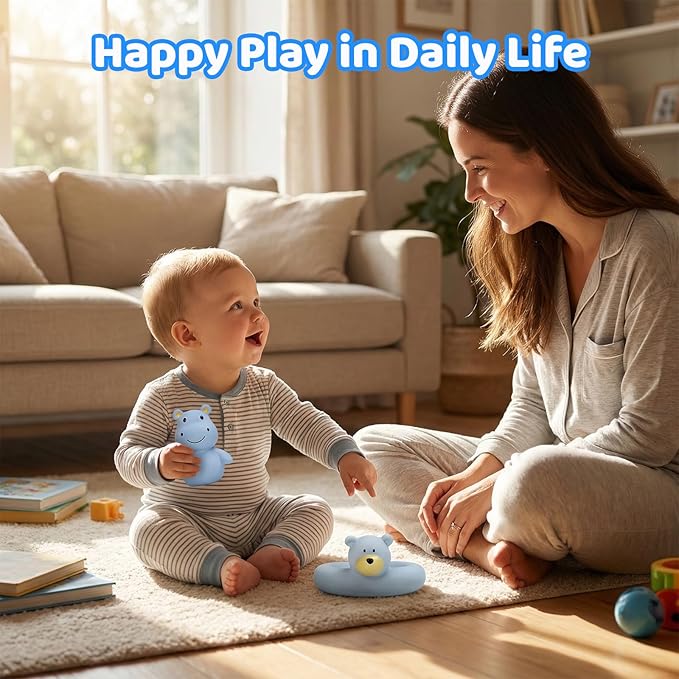 Tiny Marvels Baby Bath Toys for 6 Months & Up, Mold Free No Hole Bath Toys, BPA Free Floating Toddler Bath Toys, Safe Kids Bath Toys for Tub & Pool