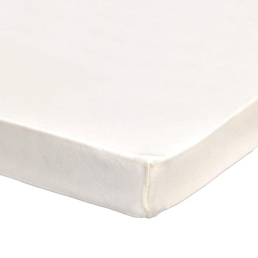 Pack n Play Fitted Sheet – Super Soft, 100% Natural Jersey Cotton – 27” x 39” – for Boys and Girls, Fits Pack n Play, Playard and Foldable Mattresses - Covered Elastic Hem – Solid Ivory