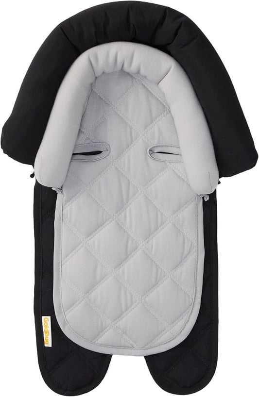 GoldBug Baby & Toddler 2-in-1 Duo Head Support for Car Seats - Black