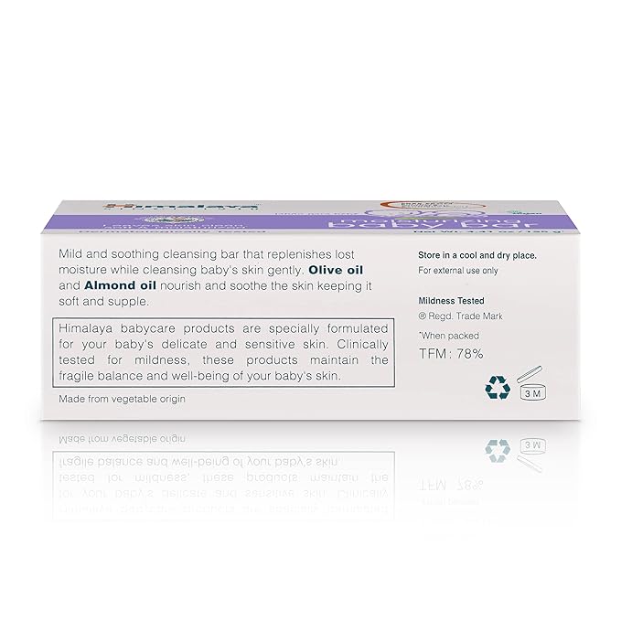 Himalaya Moisturizing Baby Bar with Olive & Almond Oils, 4.41 Ounce