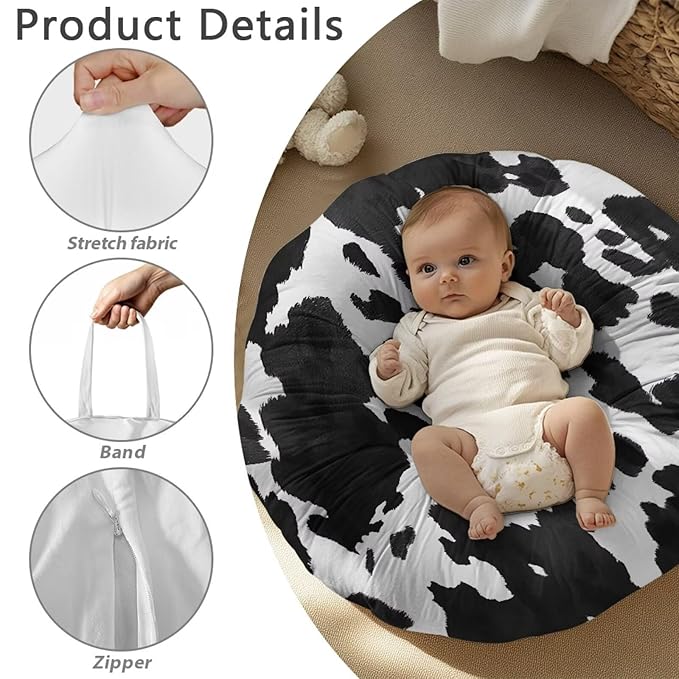 Newborn Lounger Cover, Milk Pattern Removable Lounger Cover Soft Snug Original Newborn Lounger Cover for Newborn Lounger Pillow Home Decor