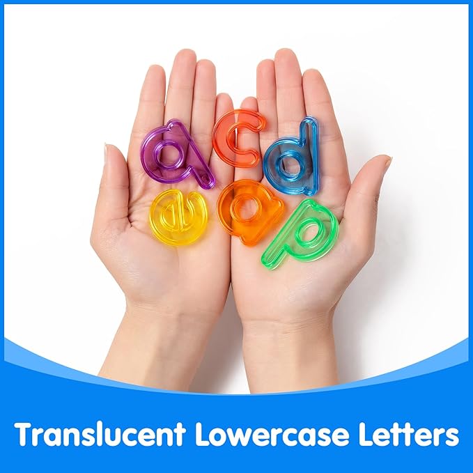 78 Pcs Translucent Lowercase Letters - Learning Toy for Light Table Accessories and Manipulatives