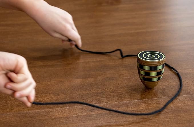 – Wooden Spinning Top - King TUT’s Top - Perfect Way to Introduce History with Toys Used by Children Thousands of Years Ago. Packaged in Attractive Gift Box with Spinning String!