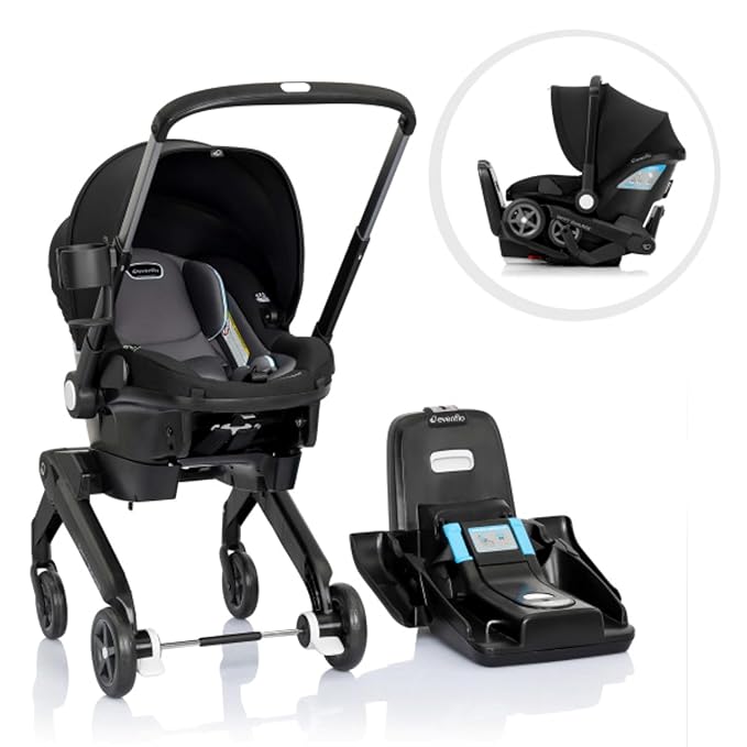 Evenflo Shyft DualRide Preemie and Infant Car Seat Stroller Combo 3-30lbs (Bryson Blue)