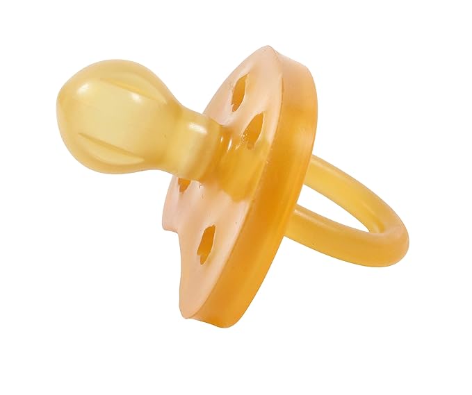 SWEETIE Rubber Pacifier Natural Rubber Pacifier Rounded Heart Shape Rubber 1 Count Original Natural Rubber Pacifier (0-6 Small)