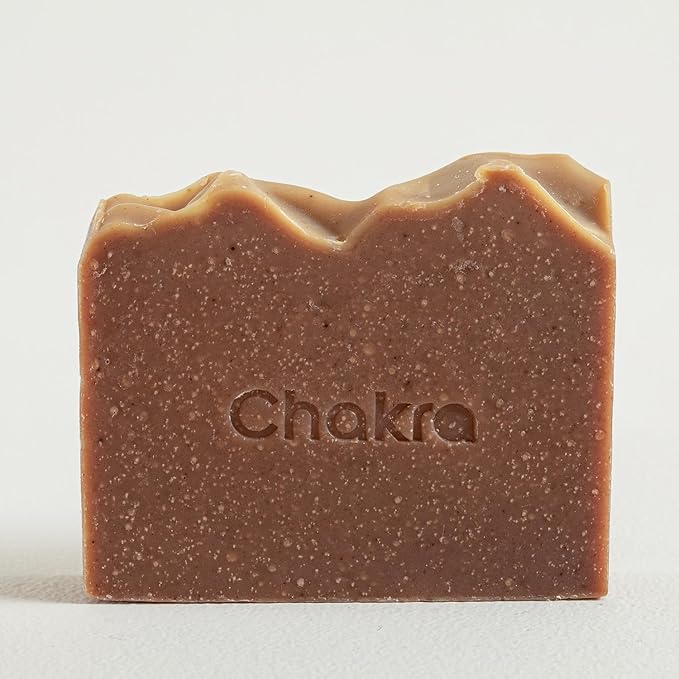 Chakra Coffee & Cocoa Bar Soap - Paraben & Additive Free Handmade Soap Bar for Face, Body and Hands, Gentle Cleansing for Daily Skin Care, 4.23 oz