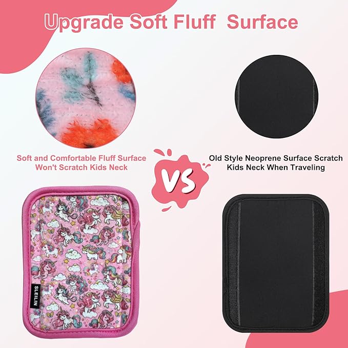 3 Pcs Car Seat Straps Shoulder Pads Suit for Kids : Ultra-Soft Child Car Seat Strap Covers, Kids Car Seat Strap Pads, Cute Plush Printed Seat Belt Covers, Hip Support, for Pushchair, Baby Stroller