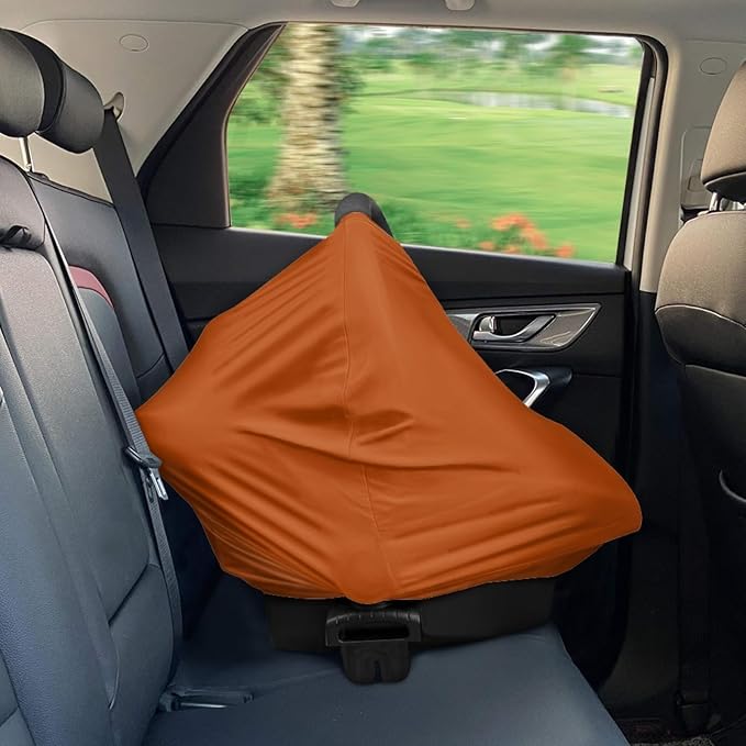 Solid Color Car Seat Nursing Breastfeeding Cover, Multi Use Cover Cozy Carseat Canopy Cover, Infant Babies Stroller Cover,Ultra Soft Stretchy Nurse Gifts Brickwork Breastfeeding Cover
