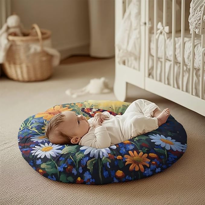 Newborn Lounger Cover, Removable Newborn Lounger Cover Wear-Resistant Nursing Pillow Slipcover Breathable Baby Lounger Slipcover for Boys Girls Butterfly