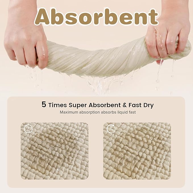 Hooded Baby Bath Towels for Newborn, 2 Pack - 6-Layer 100% Muslin Cotton, Soft Absorbent Baby Towels with Hood for Babies, Infants & Toddlers, Large 32x32 Inch Unisex Newborn Baby Bath Essentials