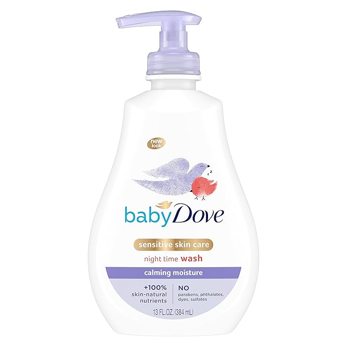 Baby Dove Sensitive Skin Care Baby Wash Rich Moisture For Baby Bath Time Tear-Free & Sensitive Skin Care Baby Wash Calming Moisture For a Calming Bath Wash Hypoallergenic