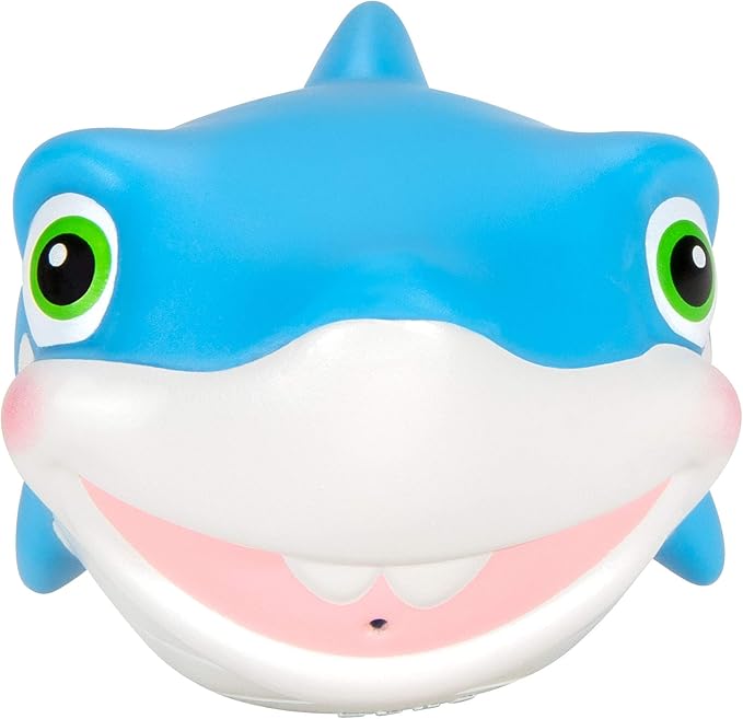 CoComelon Official Bath Squirters, Featuring JJ Character Toy (4” Tall) and 2 Sharks (4” Wide), Bath Time Fun Playset - Character Toys for Babies, Toddlers, and Kids