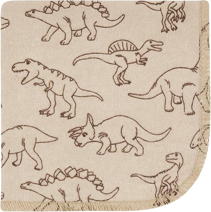 Hudson Baby Unisex Baby Flannel Washcloths, Dinosaur Adventures 10Pk, One Size
