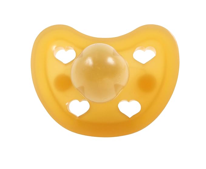 SWEETIE Rubber Pacifier Natural Rubber Pacifier Rounded Heart Shape Rubber 1 Count Original Natural Rubber Pacifier (0-6 Small)