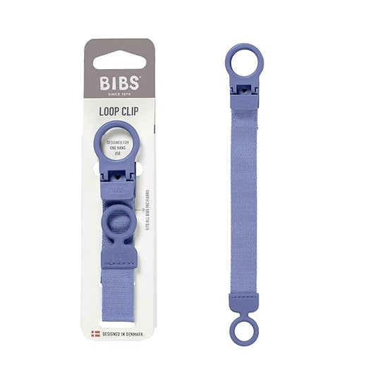 BIBS Loop Pacifier Clip - Sleek, Secure One-Handed Operation, Fits All BIBS and Most Brands, Machine Washable, Slim Profile for Comfort, Ages 0+ - Peri