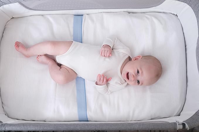 Meracorallo Muslin Mini Crib Sheet, Pack n Play Fitted Sheet, Soft and Breathable Pack and Play Playard Mattress Sheet for Baby Boys and Girls, White