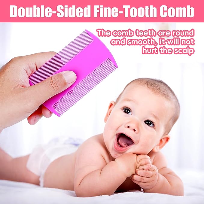 Cradle Cap Brush for Babies, 5Pcs Cradle Cap Treatment Set with Soft Bristle Brushes Silicone Scrubber Fine-Tooth Comb for Newborn Bathing Essentials Baby Brush and Comb Set (Pink)