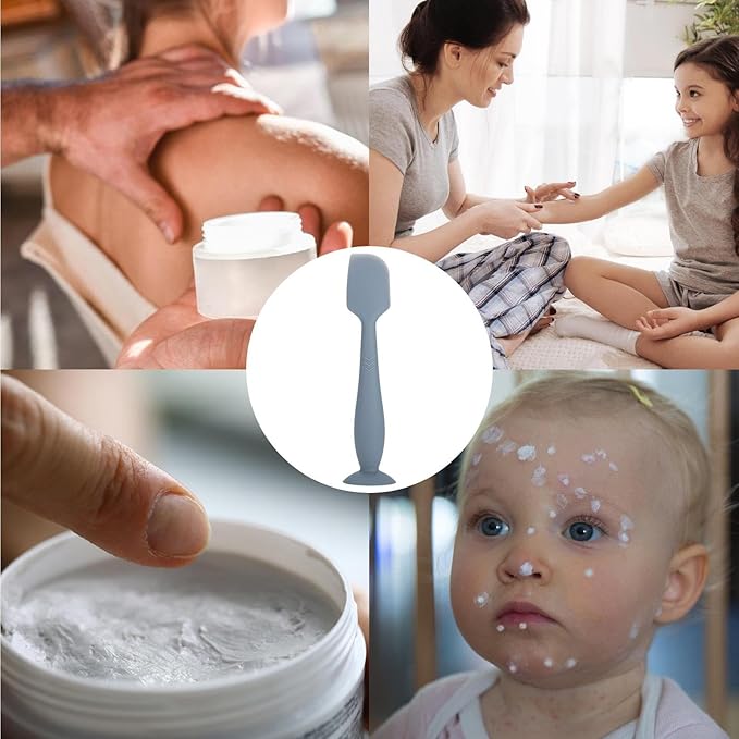 Diaper Cream Spatula – Soft Silicone Applicator, Bottom Brush, Nappy Rash Cream Tool, Easy Hygienic Safe | Butt Paste, Ideal For Diaper Changing Bath Care Home Travel Use