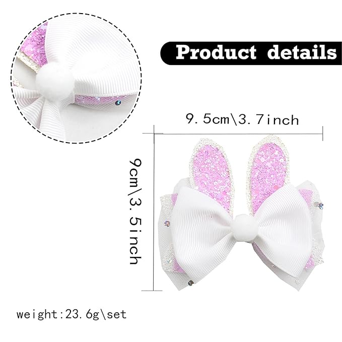 Easter Rabbit Ear Hair Clips Flower Hair Hoop Girl Baby Cute Flower Crown Hair Accessory.(F80-O)
