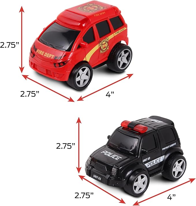 NKOK Junior Racers 2PK Friction Powered Fire Rescue & Police
