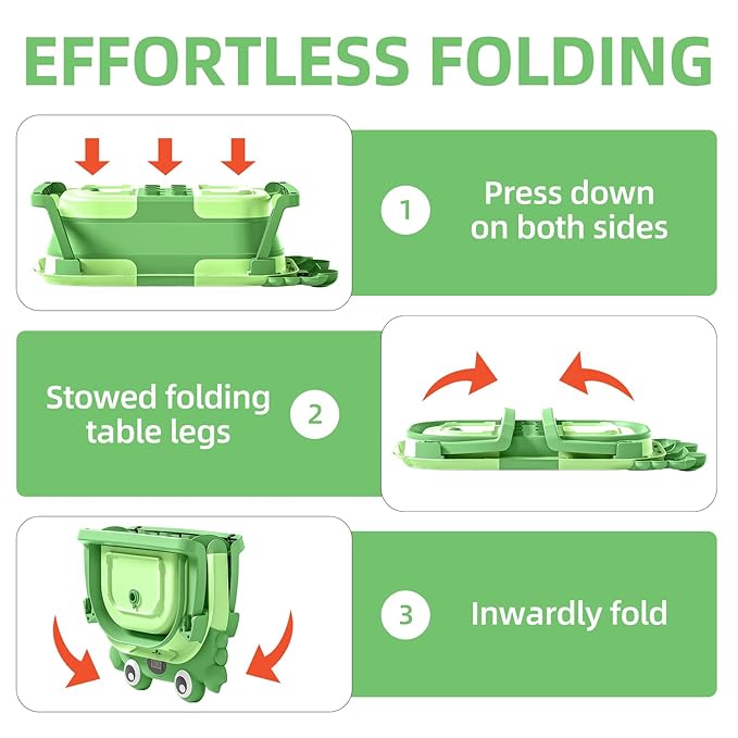 Collapsible Baby Bathtub for Newborns to Toddler with Real-time Temp Monitor & Floating Cushion,Portable Travel Tub for 0-36 Month, Foldable Baby Bath Tub for Infants(Vivid Green)
