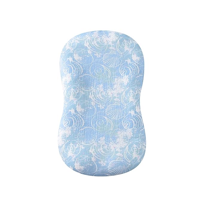 TADO MUSLIN Baby Lounger Cover 2 Pack, 100% Organic Cotton Muslin, Soft & Breathable Newborn Lounger Slipcover, Fits Most Infant Loungers, Machine Washable, Neutral & Cute Designs