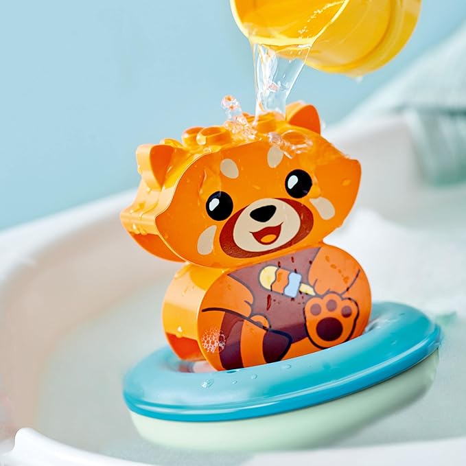 Lego DUPLO Bath Time Fun: Floating Red Panda 10964 Bath Toy for Babies and Toddlers Ages 1.5 Plus Years Old, Baby Bathtub Water Toys, Easy to Clean