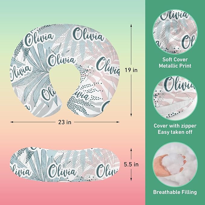 Custom Name Car Seat Canopy - Baby Car Seat Covers, Infant Stroller Cover, Grey Leaf Carseat Canopy Christmas Birthday Gifts for Girls and Boys