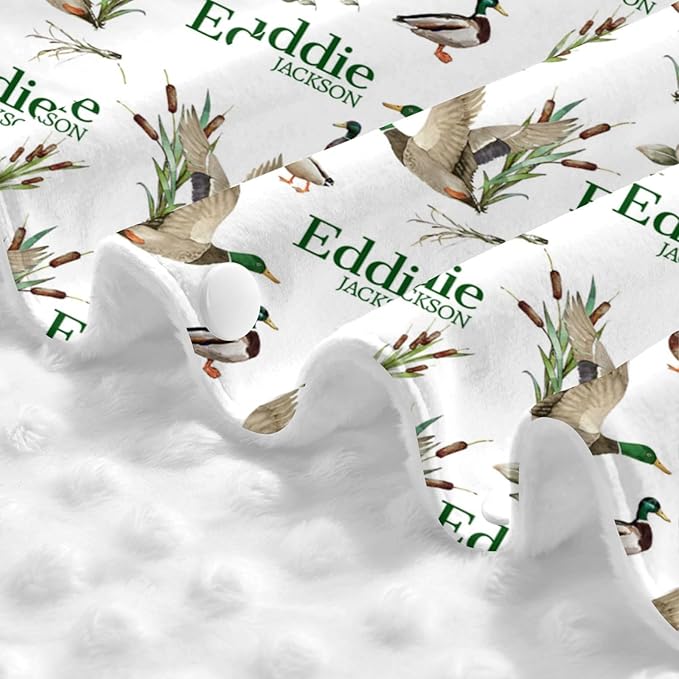 Personalized Baby Car Seat Canopy for Babies, Custom Name Baby Car Seats Covers for Boys Girls, Opening Minky Nursing Breastfeeding Cover for Infant, Carseat Canopies for Newborn (Wild Ducks)